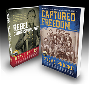 Rebel Correspondent and Captured Freedom book covers